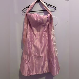 Jessica McClintock Gunne Sax Pink Strapless Satin Tulle dress